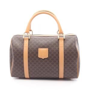 Celine Macadam handbag canvas leather brown